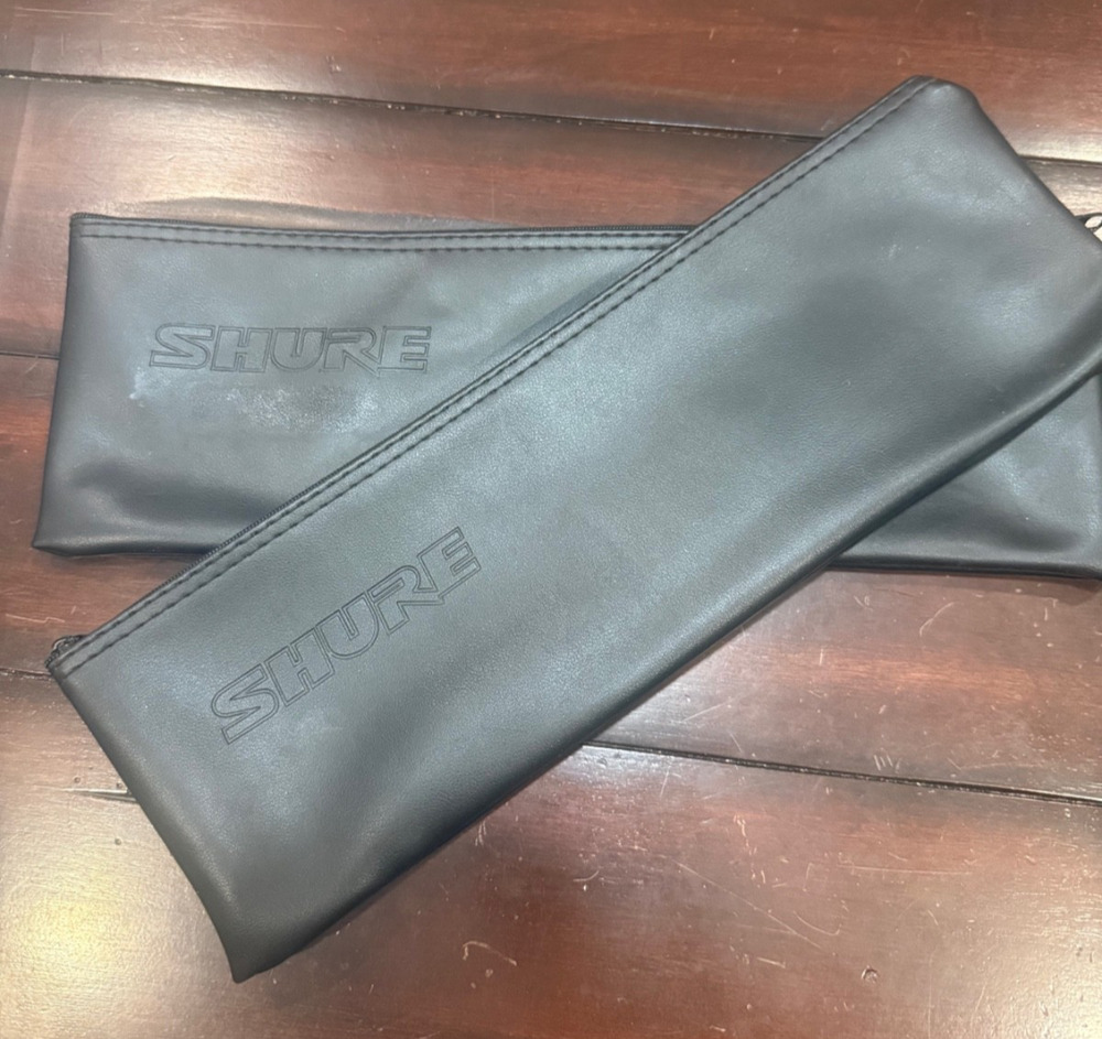 Shure Wireless Handheld Microphone Zippered Case Bag Pouch 13"x4" Long Flaw